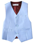 Bild in Galerie-Betrachter laden, Light Blue 4 Piece Boys' Formal Suit Set with Vest Pants Dress Shirt and Tie BS42
