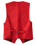 Load image into Gallery viewer, Red 3 Piece Kids Boys' Formal Blazer Vest and Pants Dress Suits Set
