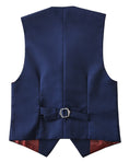 Cargar la imagen en la vista de la galería, Navy 3 Piece Kids Boys' Formal Blazer Vest and Pants Dress Suits Set
