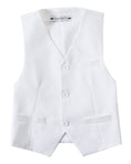 Cargar la imagen en la vista de la galería, White 3 Piece Kids Boys' Formal Blazer Vest and Pants Dress Suits Set
