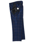 Bild in Galerie-Betrachter laden, Plaid Blue 4 Piece Boys' Formal Suit Set with Vest Pants Dress Shirt and Tie BS44
