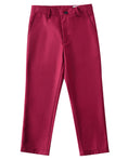 Cargar la imagen en la vista de la galería, Burgundy 3 Piece Kids Boys' Formal Blazer Vest and Pants Dress Suits Set
