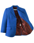 Cargar la imagen en la vista de la galería, Royal Blue 3 Piece Kids Boys' Formal Blazer Vest and Pants Dress Suits Set
