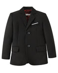 Charger l'image dans la visionneuse de la galerie, Black 3 Piece Kids Boys' Formal Blazer Vest and Pants Dress Suits Set
