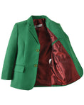 Cargar la imagen en la vista de la galería, Green 3 Piece Kids Boys' Formal Fit Blazer Vest and Pants Dress Suits Set
