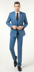 Load image into Gallery viewer, Dusty Blue Formal Party Business Banquet 5 Piece Men Suits Online MS013
