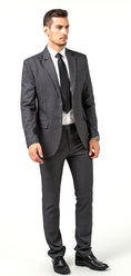 Bild in Galerie-Betrachter laden, Gray Slim Fit Formal Party Business 4 Piece Men Suits Online MS010
