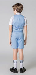 Bild in Galerie-Betrachter laden, Light Blue Frosted Outfit Summer 4 Piece Kids Boys Suit
