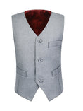 Load image into Gallery viewer, Light Gray 3 Buttons Boys Girls Fully Lined Formal Suit Vest
