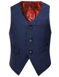 Gallery viewerに画像を読み込む, Navy 3 Buttons Boys Girls Formal Suit Vest
