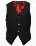 Cargar la imagen en la vista de la galería, Black 3 Buttons Boys Girls Formal Suit Vest
