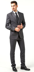 Bild in Galerie-Betrachter laden, Gray Slim Fit Formal Party Business 4 Piece Men Suits Online MS010
