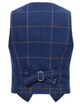 Load image into Gallery viewer, Blue Plaid 3 Buttons Boys Girls Fully Lined Formal Suit Vest
